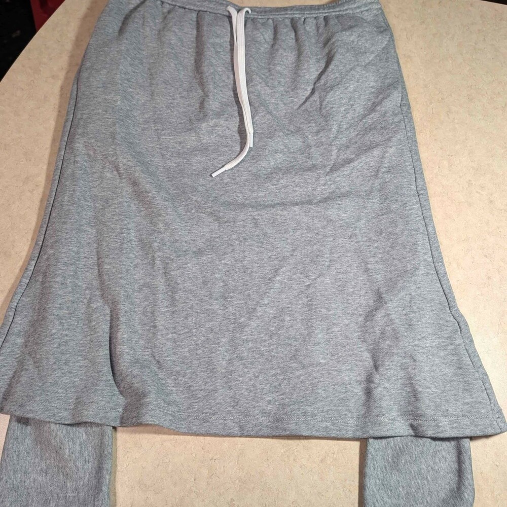 NWT Urban Revivo Gray Sweatshirt Skirt with Built-In Leggings Size XL / US 10